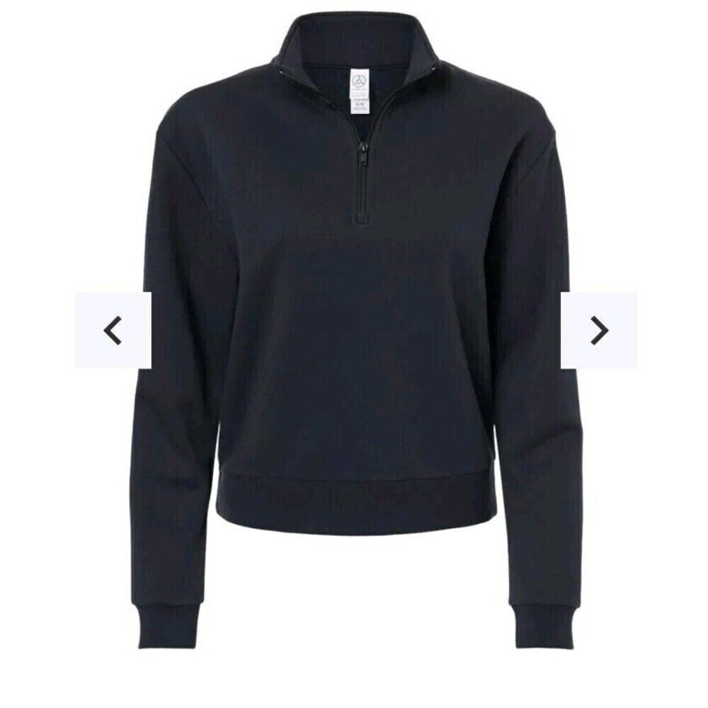 Alternative Sweater Size Medium Black Fleece Mock Neck Super Soft.   New